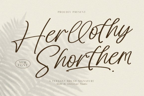 Herllothy Shorthem: A Handwritten Font for Every Craft and Product