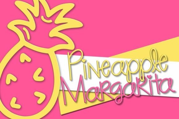 Pineapple Margarita: A Refreshing Typographic Escape