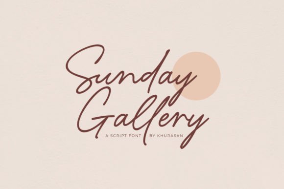 Sunday Gallery: A Modern Script Typeface for Digital Branding